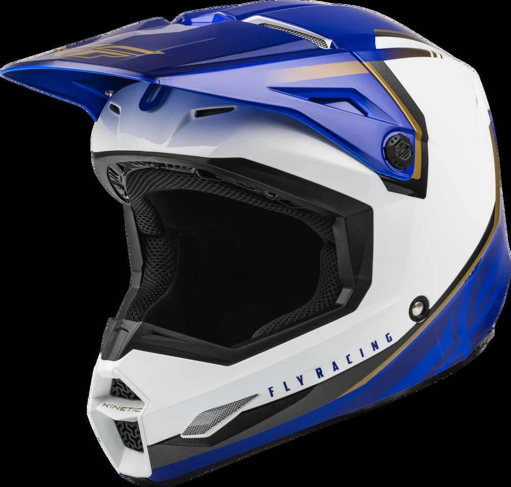 Fly Racing Kinetic Vision Helmet (24') - White/Blue - XL