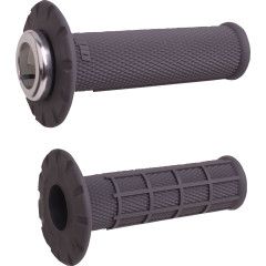 ODI Universal Lock-On Half Waffle Grips MX, Color: Graphite/Silver