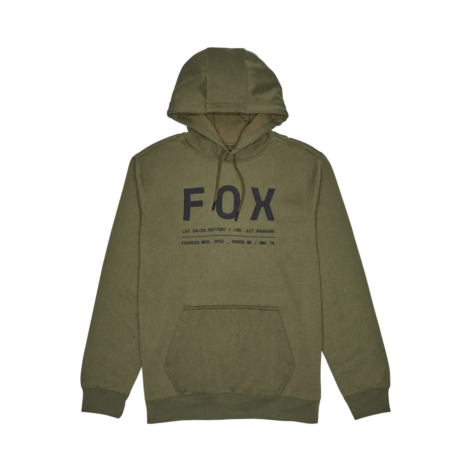 Fox Racing Non Stop Pullover Fleece, Color: Olive Green, Size: 2XLarge