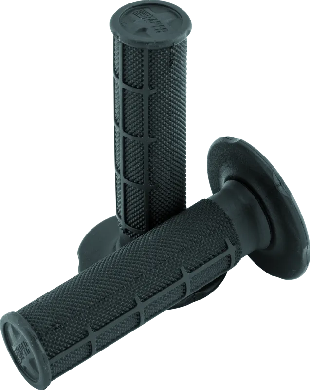 Pro Taper Single Density Half Waffle MX Grips - Black