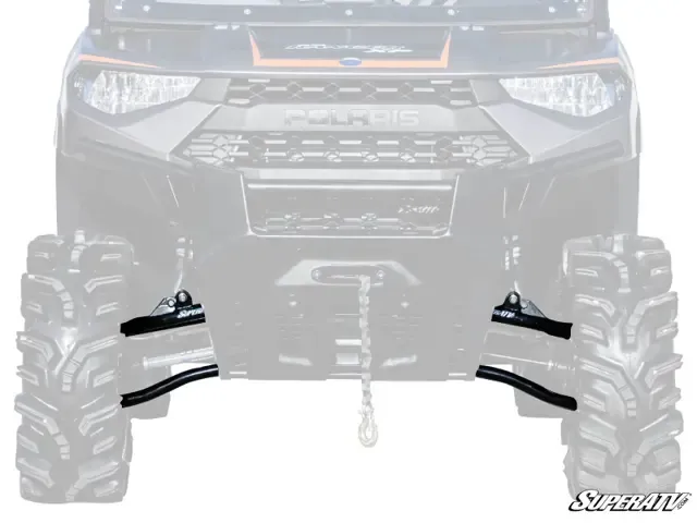 SuperATV Polaris Ranger High Clearance 1.5" Forward Offset A-Arms - Black (No Ball Joints)