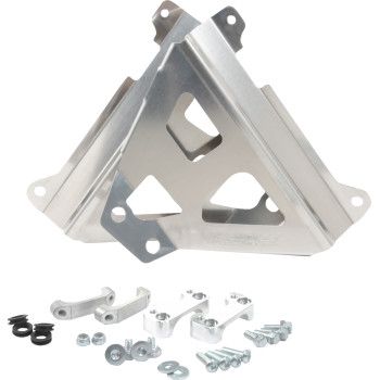 Works Connection Radiator Braces - Yamaha - Silver