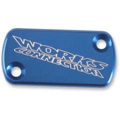 Works Connection Brake Cover Billet Front - Blue - 21-000