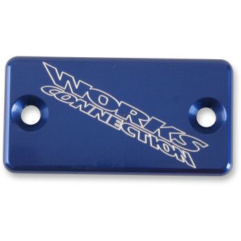 Works Connection Brake Cover Billet Front - Blue - 21-030
