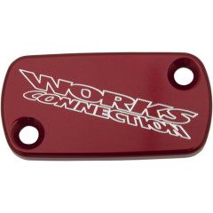 Works Connection Brake Cover Billet Front - Red - 21-006