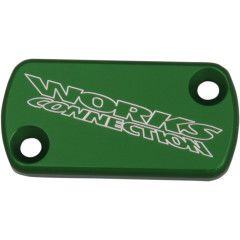 Works Connection Brake Cover Billet Front - Green - 21-110