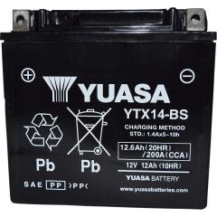 YUASA Battery YTX14-BS Maintenance Free
