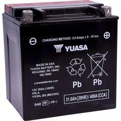 YUASA Battery YIX30L-BS Maintenance Free