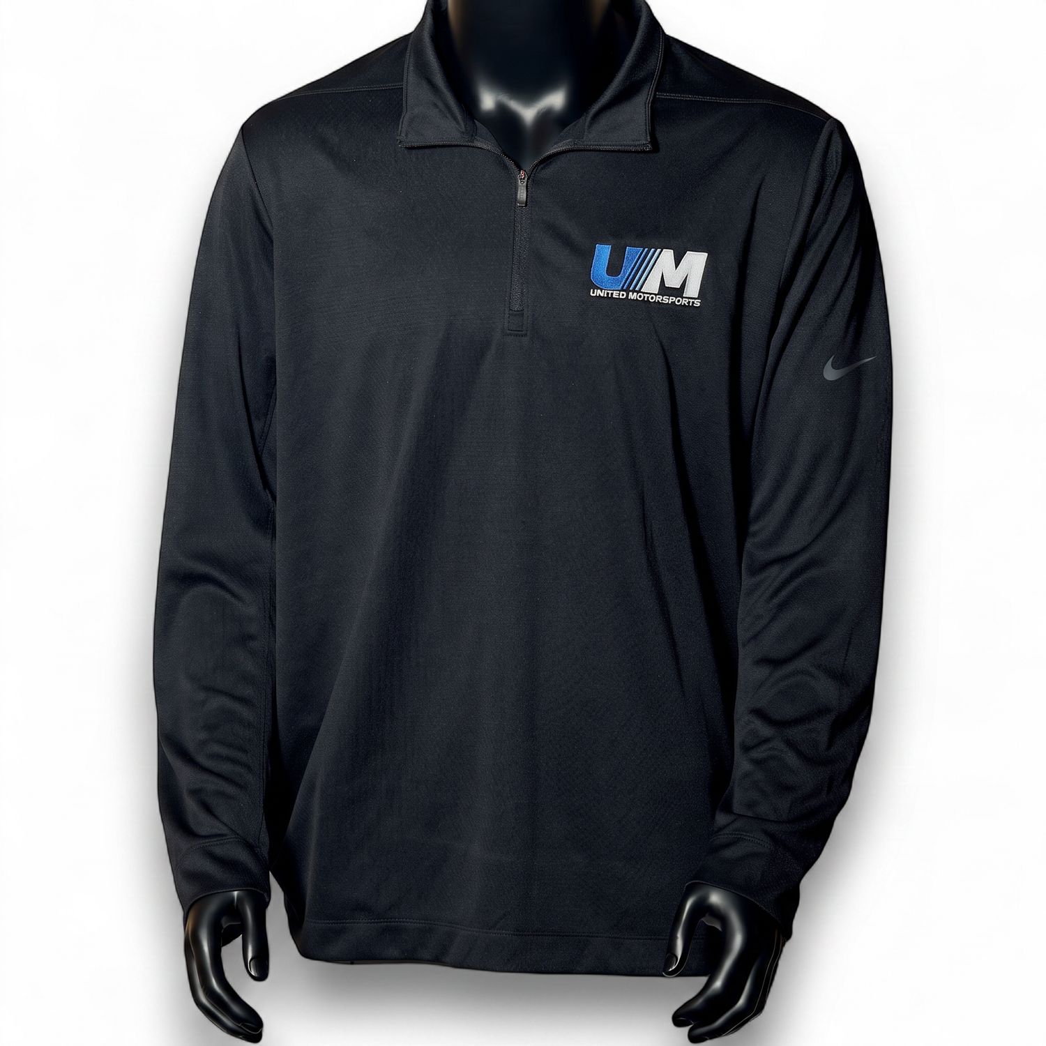 United Motorsports Nike Men's Dri-Fit 1/4 Zip Pullover Top (Black)