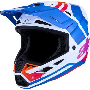 Alpinestars SM-7 Core Helmet - White/Blue/Orange/Pink