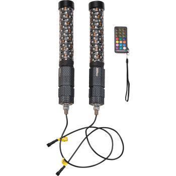 Moose Offroad Quick Release LED Whip Lights 1.8" Diameter (Pair) - 1 Foot