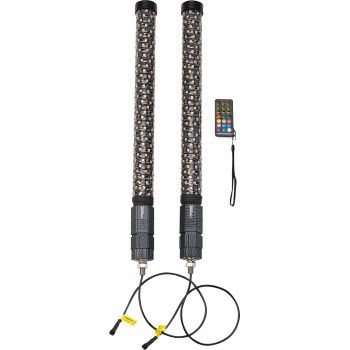 Moose Offroad Quick Release LED Whip Lights 1.8" Diameter (Pair) - 2 Foot