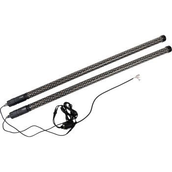 Moose Offroad Quick Release LED Whip Lights 1.8" Diameter (Pair) - 4 Foot
