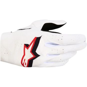 Alpinestars Supertech MX Gloves, Color: White/Black/Fire Red, Size: Small