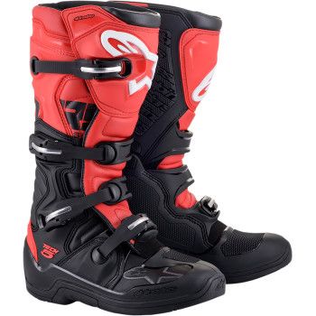 Alpinestars Tech 5 Boots, Color: Black/Red, Size: 7