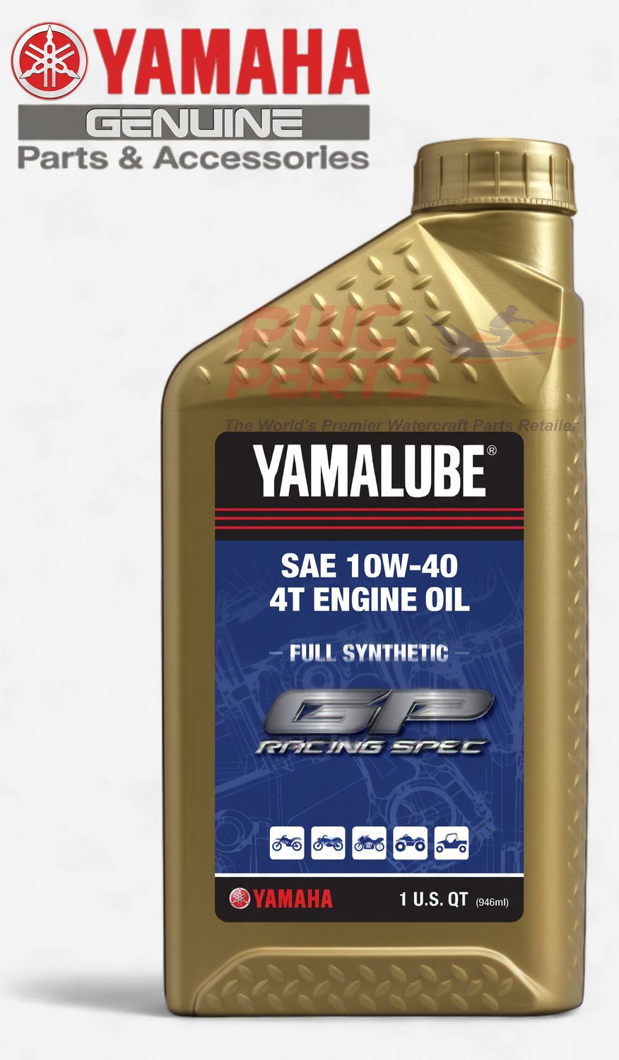 Yamalube GP Racing 10w40 Engine Oil (QT) - LUB-RS4GP-FS-12