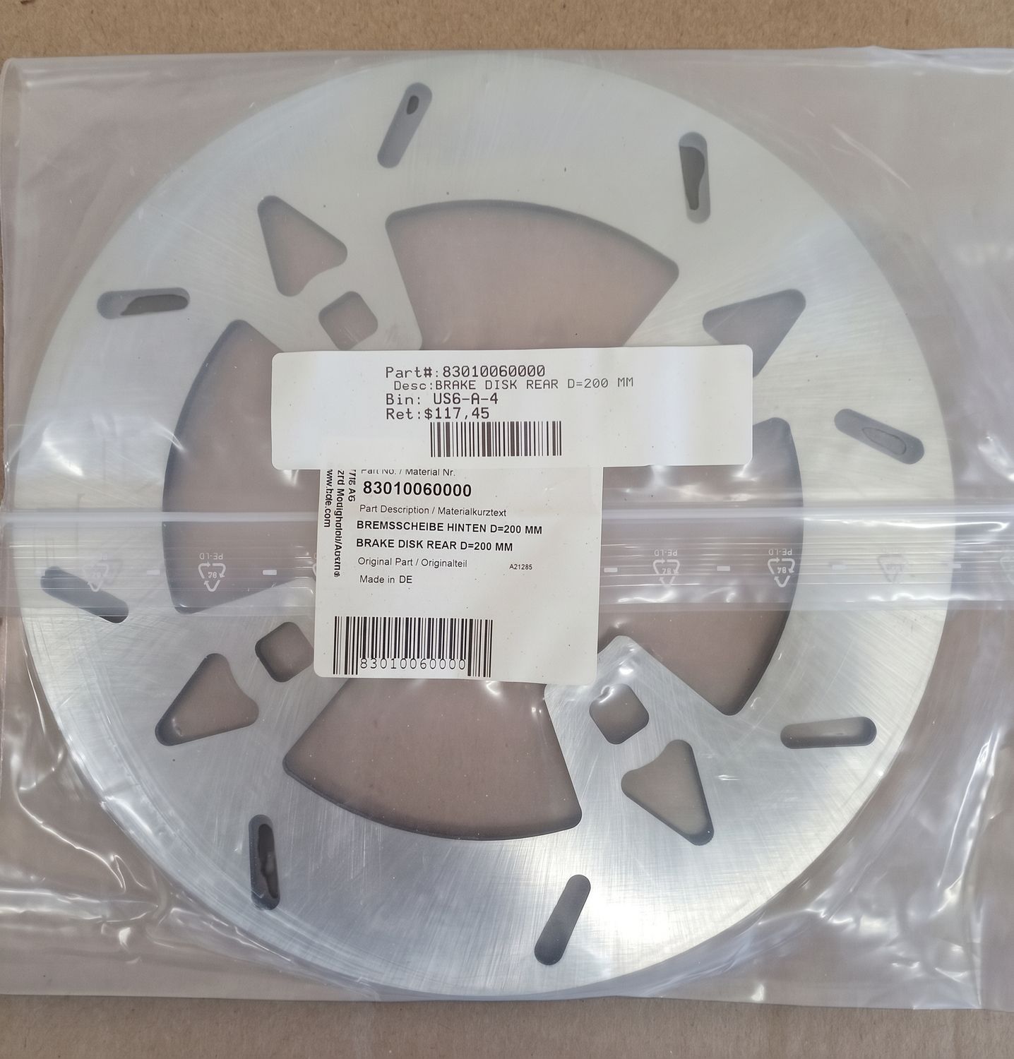 KTM Rear Brake Disk D=200 MM - 83010060000