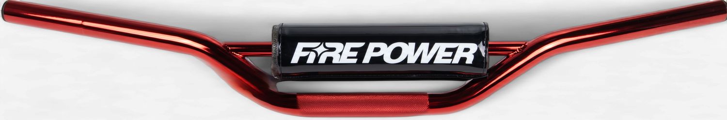 Fire Power Alumna Steel Handlebars / Red / CR High Bend - 18-98202