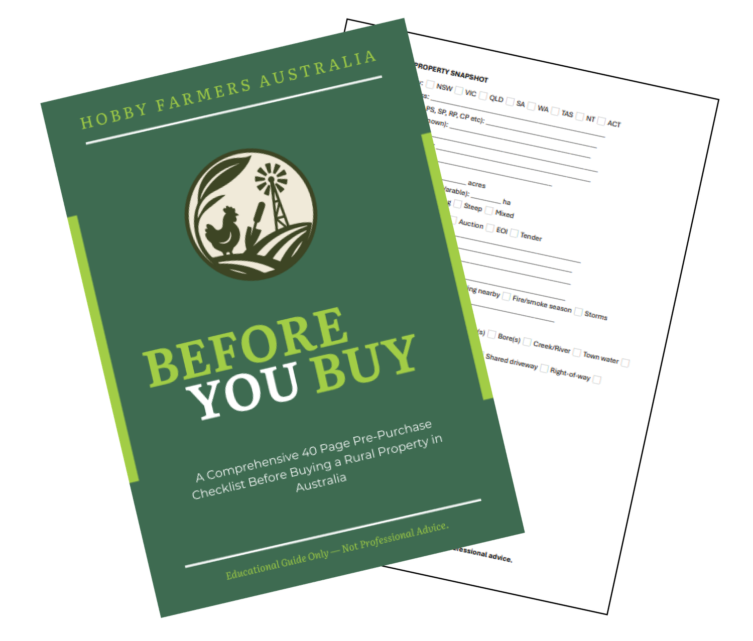 The Comprehensive 40 Page Pre-Purchase Checklist For Rural Properties