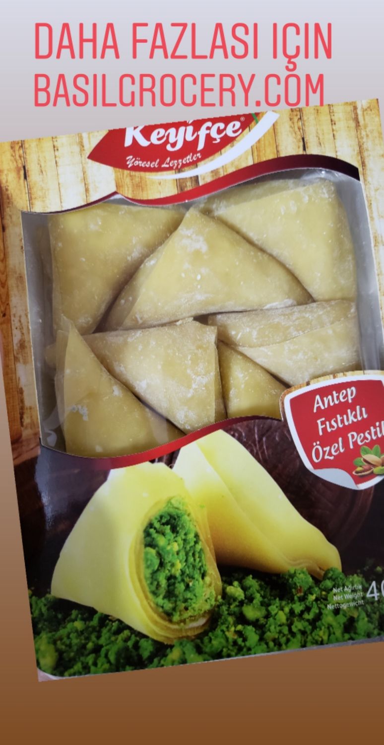 Keyifce Antep Fistikli Plain Muska - Dessert With Pistachio 400g (14.1oz)