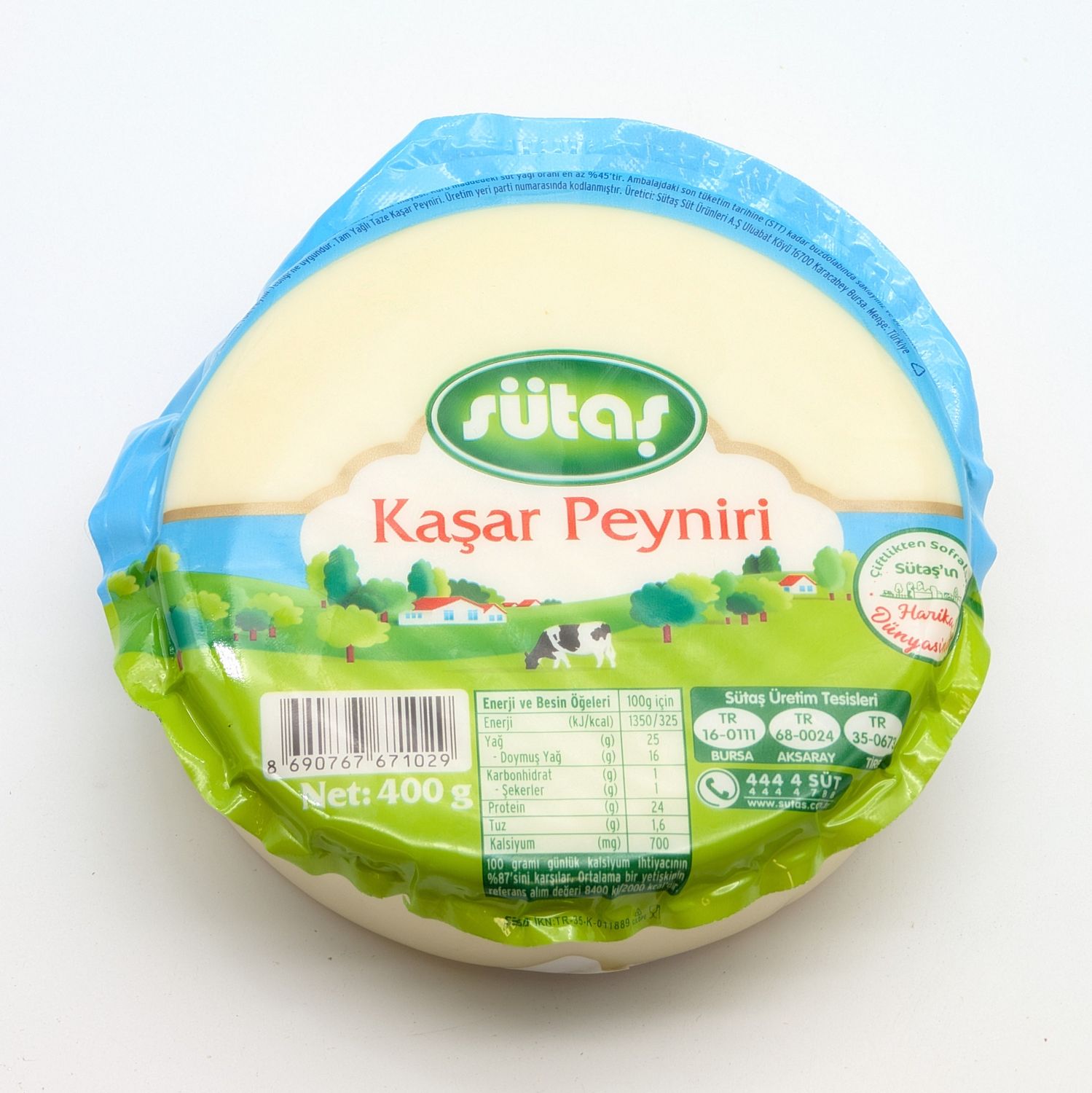 SUTAS Kasar Peyniri Kashkaval Cheese 400g