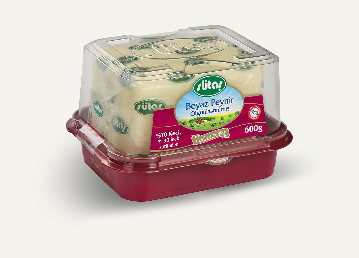 Sutas Aged White %70 Goat &amp; %30 Cow Feta Cheese Turkish Style 600g