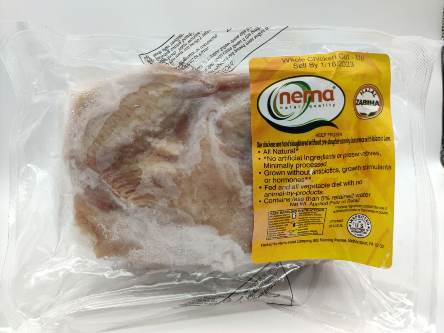 NEMA Halal Whole Chicken Cut ~ 3.5lb