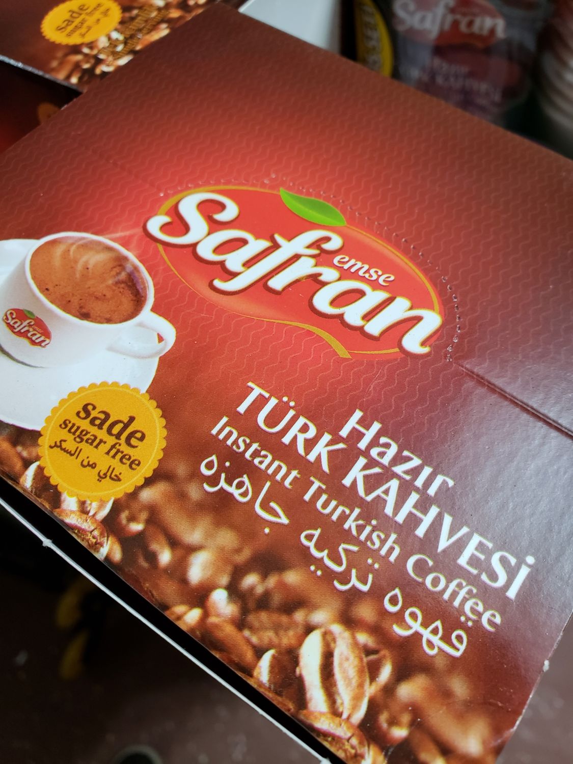 Safran Instant Turkish Coffee 12 Packages Sugar Free