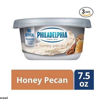 Philadelphia Honey Nut Cream Cheese Spread, 3 Ct. / 22.5oz