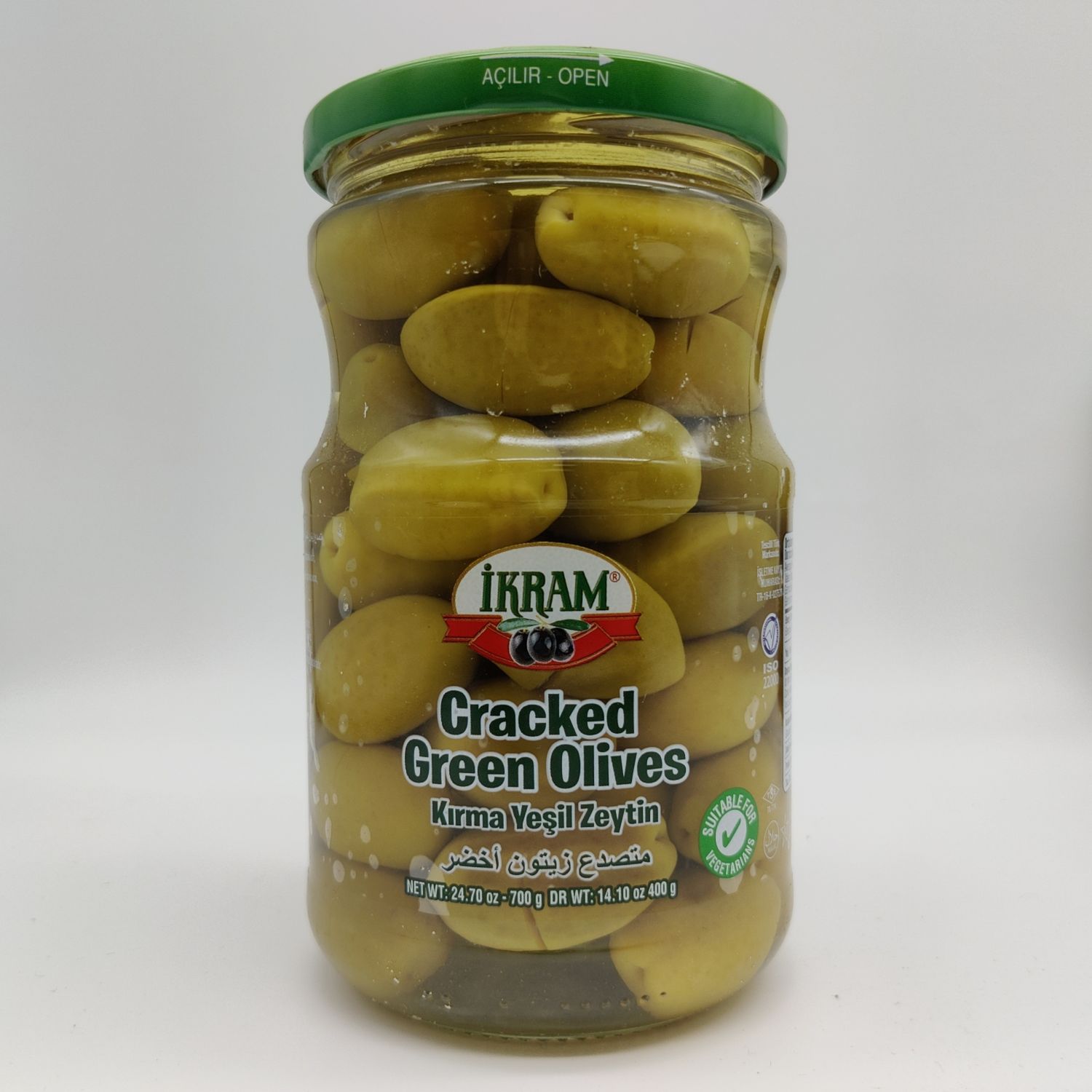 IKRAM Green Olives Cracked 700g