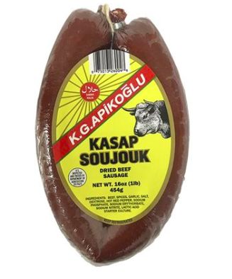 APIKOGLU Kasap Halal Soujouk Sucuk 1lb Vac Pack