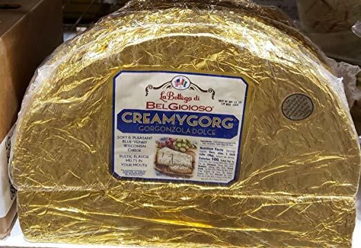 Belgioioso Creamygorg Gorgonzola Dolce Soft Pleasant Blue Veined Wisconsin Cheese ~4lb