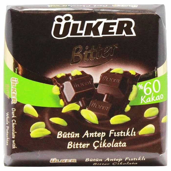 ULKER Pistachio Dark Bitter Chocolate 70g