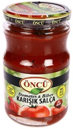 ONCU Tomato &amp; Pepper Mild Mixed Paste 700g Glass Karisik Salca