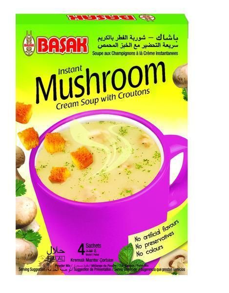 BASAK Instant Mushroom Cream Soup - Pack Of 4 (4X22g)