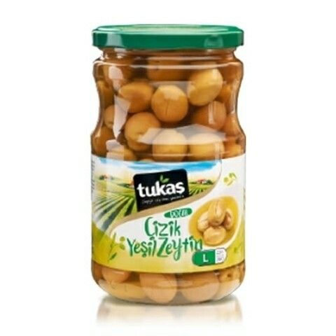 Tukas Edremit Scratched Green Olives (L) 720g
