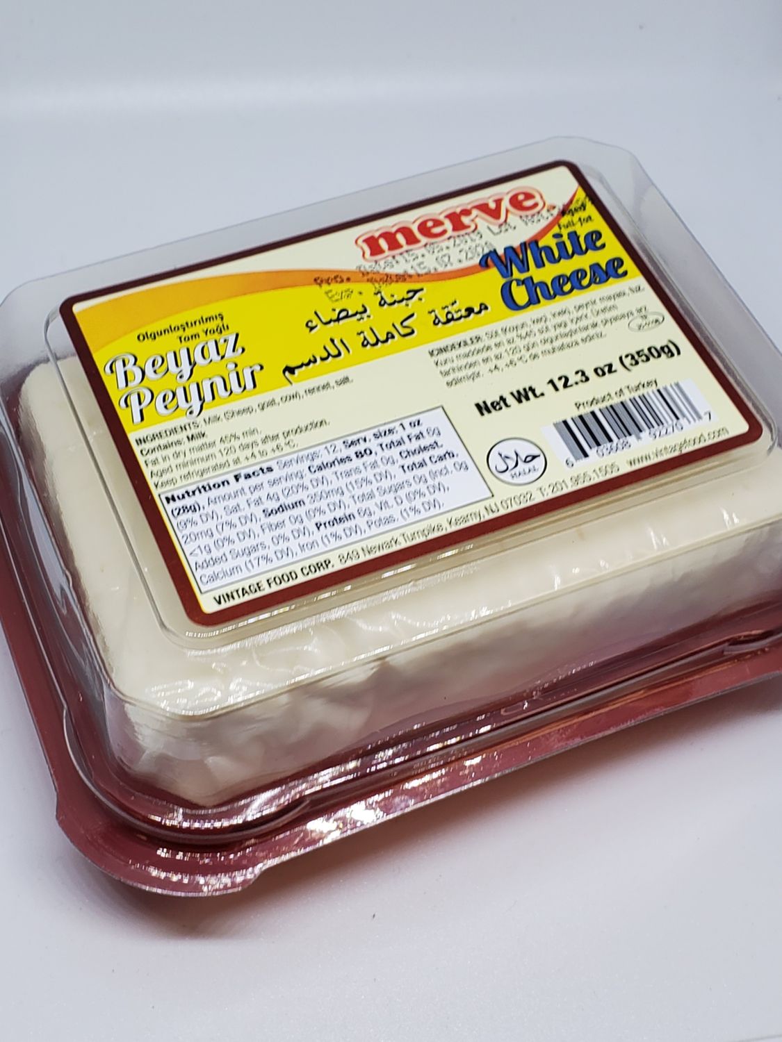 MERVE Aged Full Fat Feta White Cheese 350g