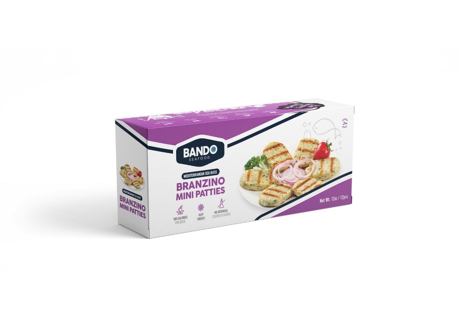 Halal Branzino Fish Nugget (Levrek) 12 Pcs. Total 12oz Frozen