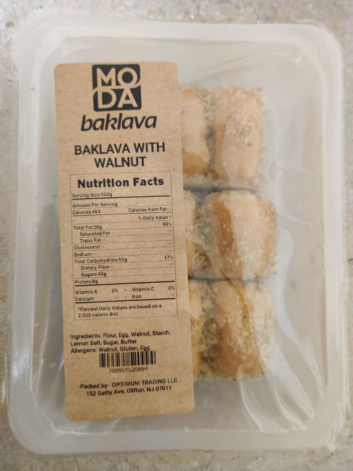 MODA Baklava with Walnut 12oz (9pcs)