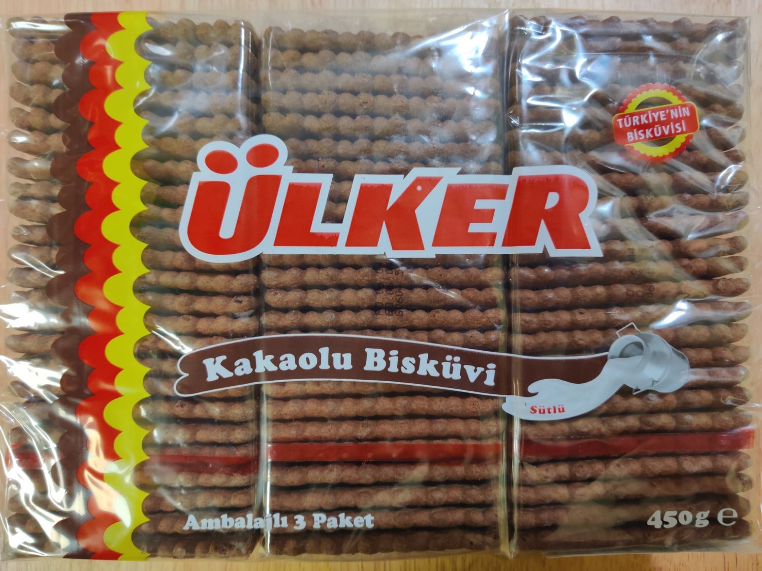 ULKER Tea Biscuits With Cacao 450g (150g x 3pcs)