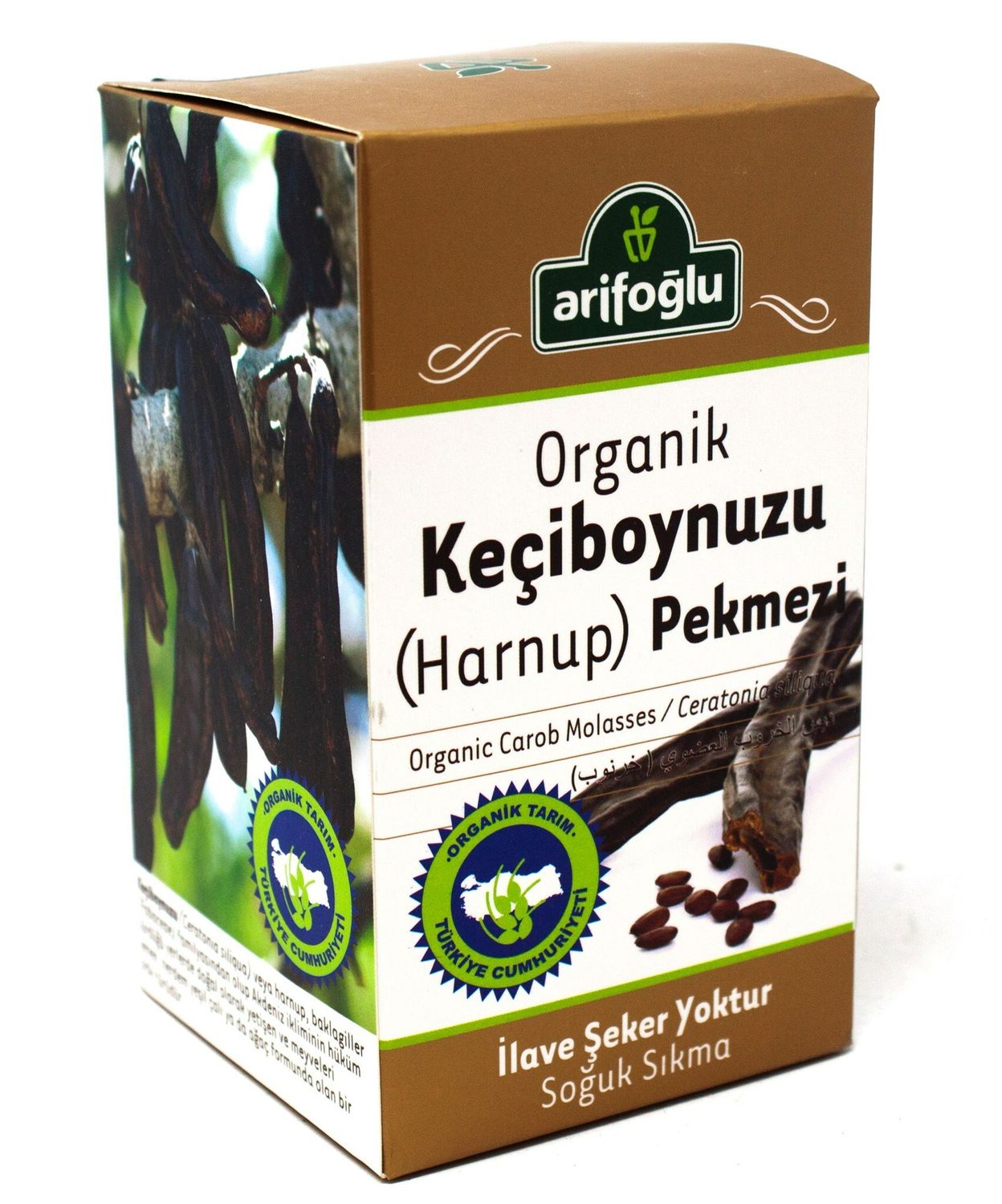 ARIFOGLU Organic Carob (Keciboynuzu Harnup) Molasses 440g Pekmez