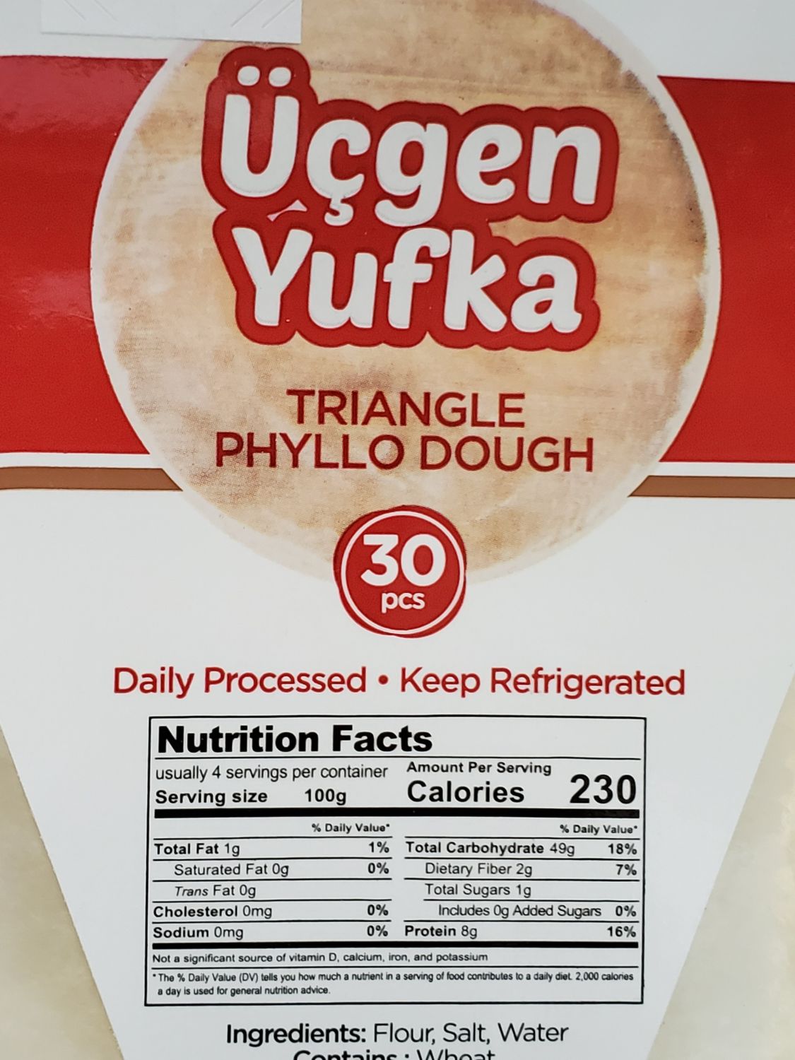 MODA Triangle Phyllo Dough Daily Pastry Leaves - Ucgen Yufka 30pcs