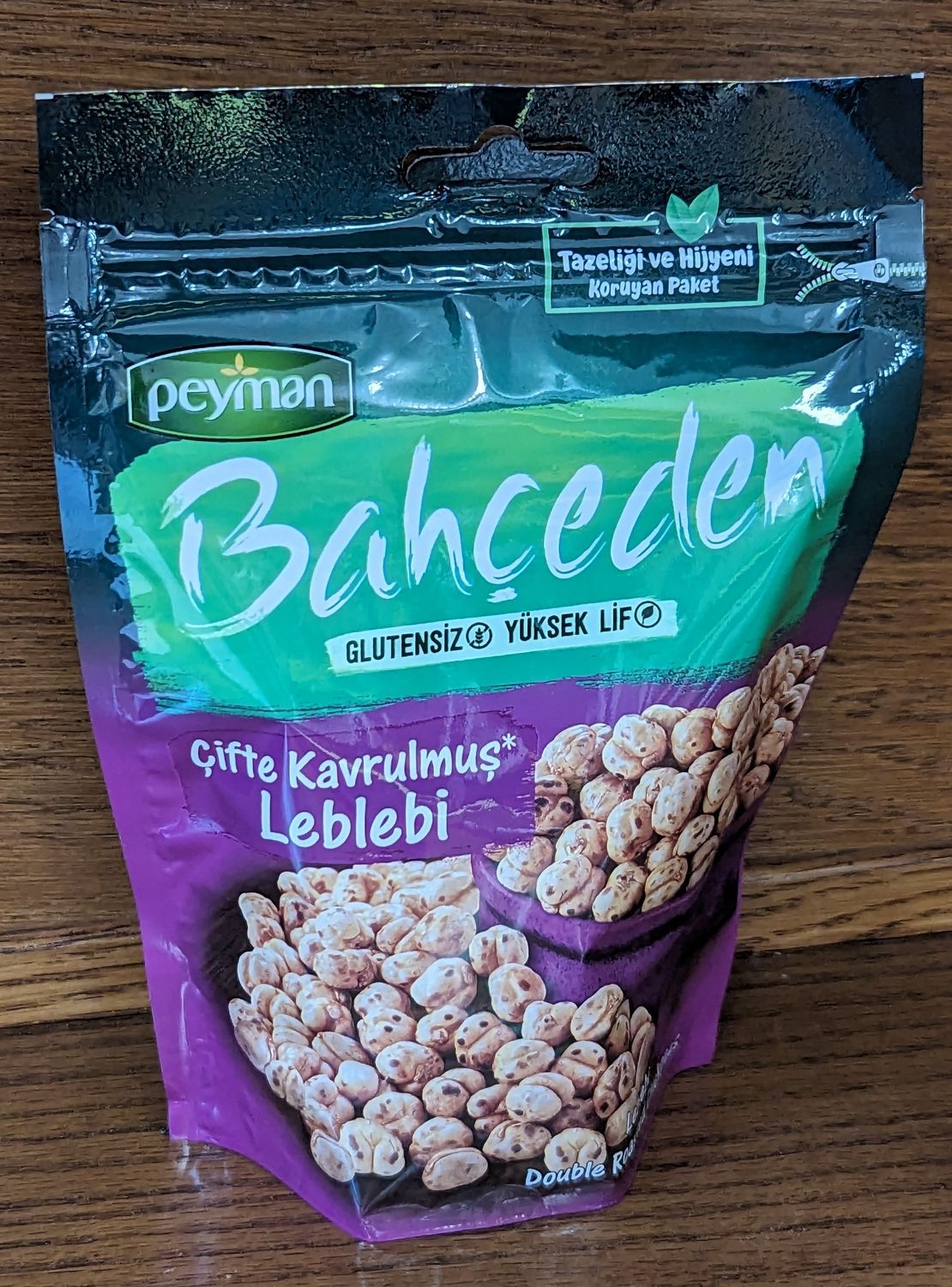 PEYMAN Bahceden Unsalted Double Roasted Chickpeas 180g Leblebi