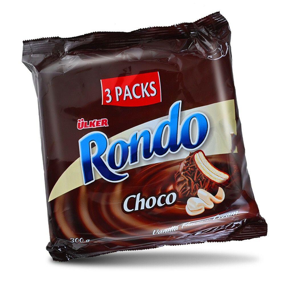 ULKER Rondo Biscuit Chocolate &amp; Vanilla 3 Pieces 300g