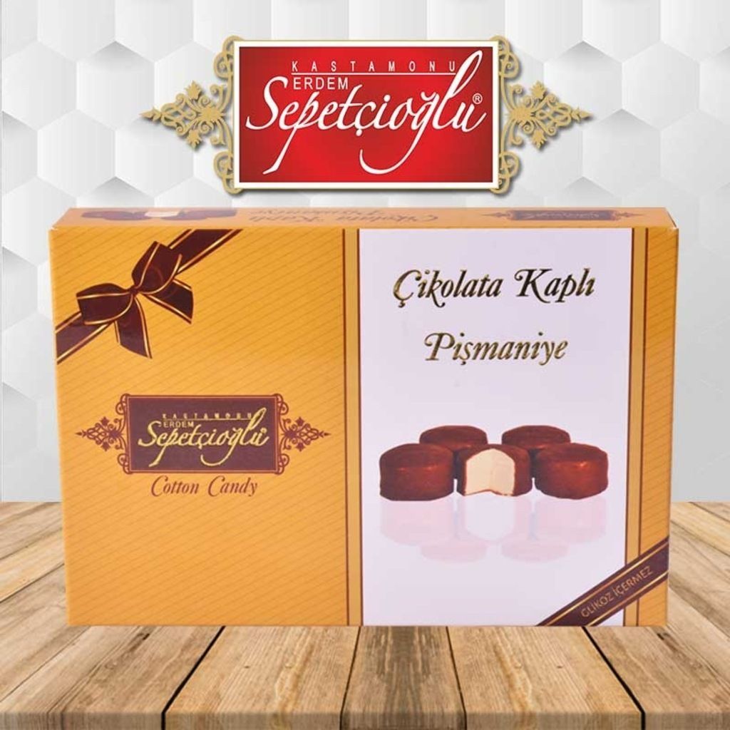 Sepetcioglu Cikolata Kapli Pismaniye (Chocolate Covered Cotton Candy)