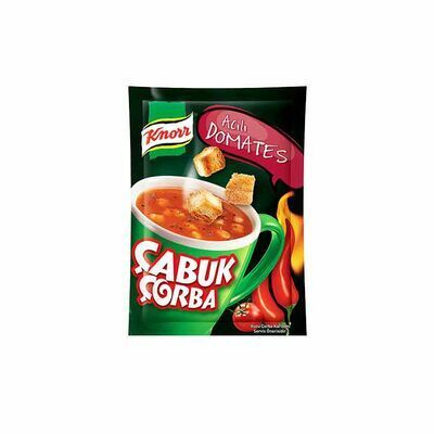 KNORR Cup Hot Tomatoes Soup Quick Serve- Cabuk Corba 19g X 4