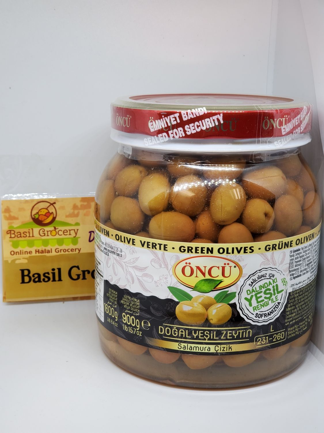 ONCU Starched Green Olive Salamura Cizik Zeytin