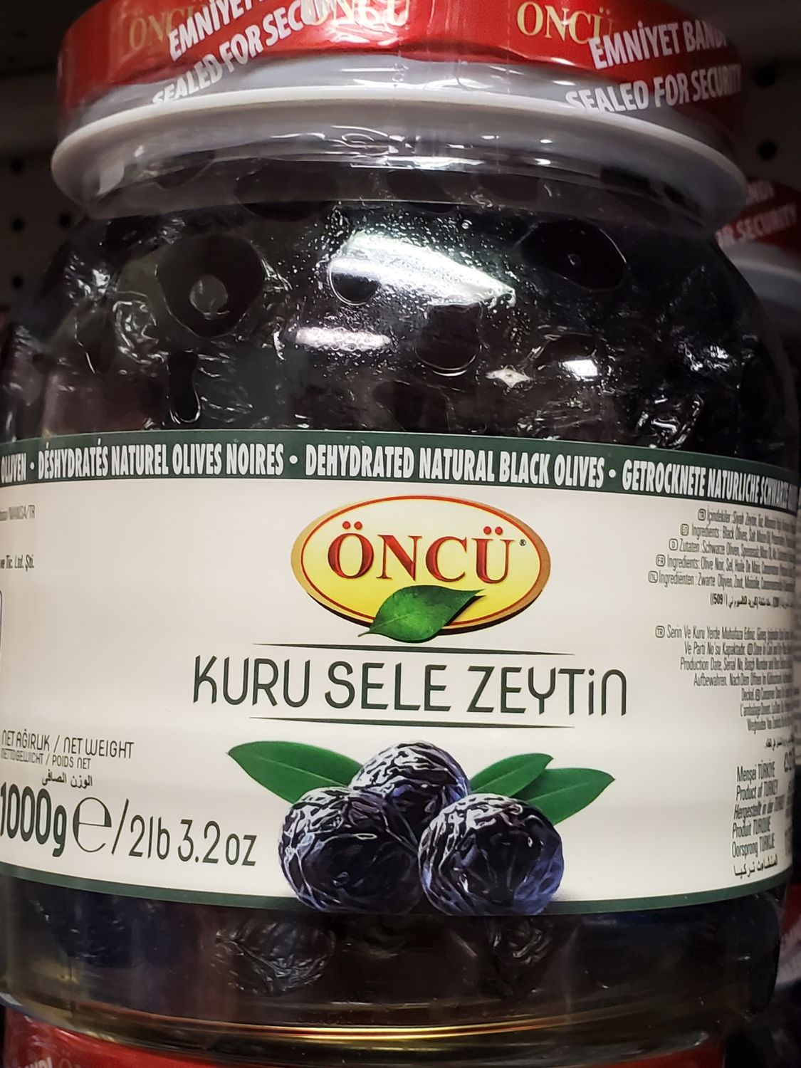 ONCU Kuru Sele Zeytin Dried Black Olives 1kg