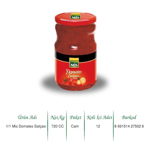 Mis Tomato Paste 700mL Glass