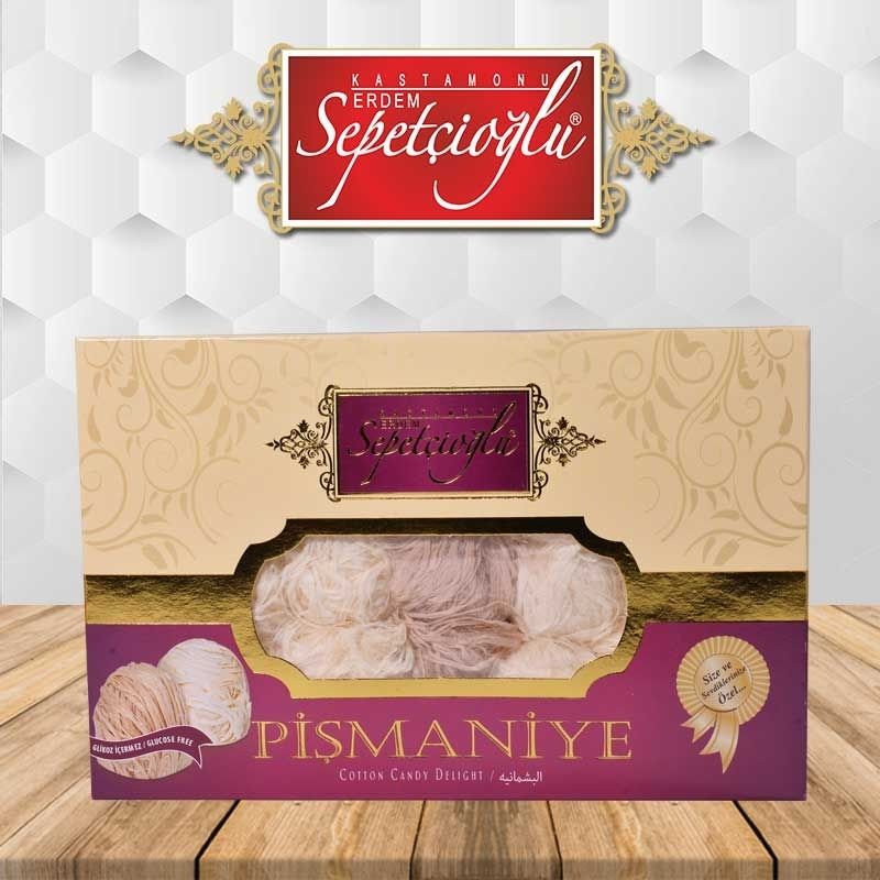 Sepetcioglu Turkish Cotton Candy Pismaniye 350g Vanilla &amp; Cacao